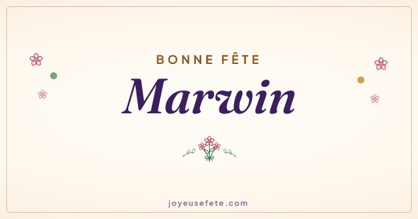 Image « Bonne fête Marwin » au format large