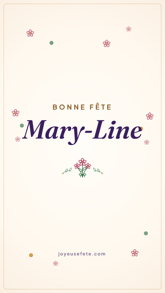 Image « Bonne fête Mary-Line » au format story