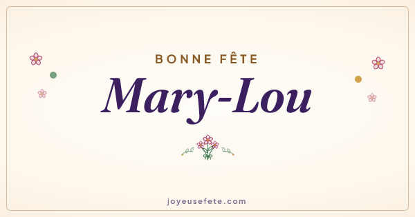 Image « Bonne fête Mary-Lou » au format large