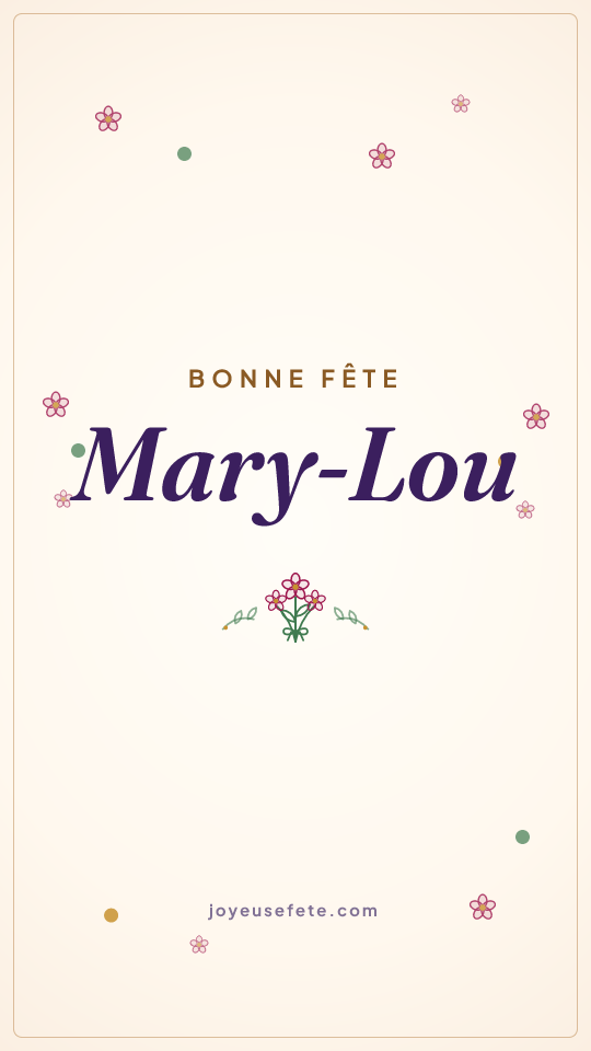 Image « Bonne fête Mary-Lou » au format story