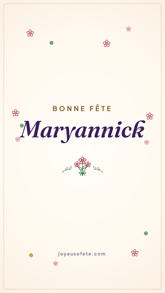 Image « Bonne fête Maryannick » au format story