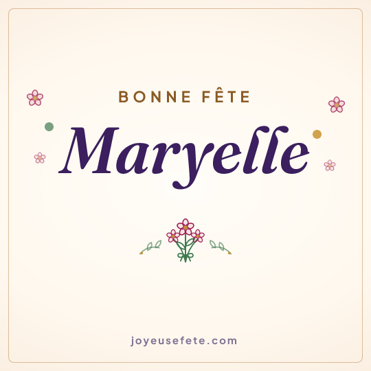 Image carrée « Bonne fête Maryelle » pour WhatsApp