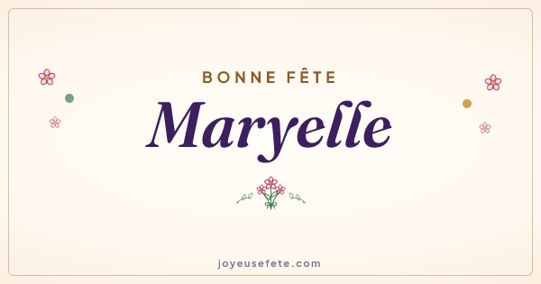Image « Bonne fête Maryelle » au format large