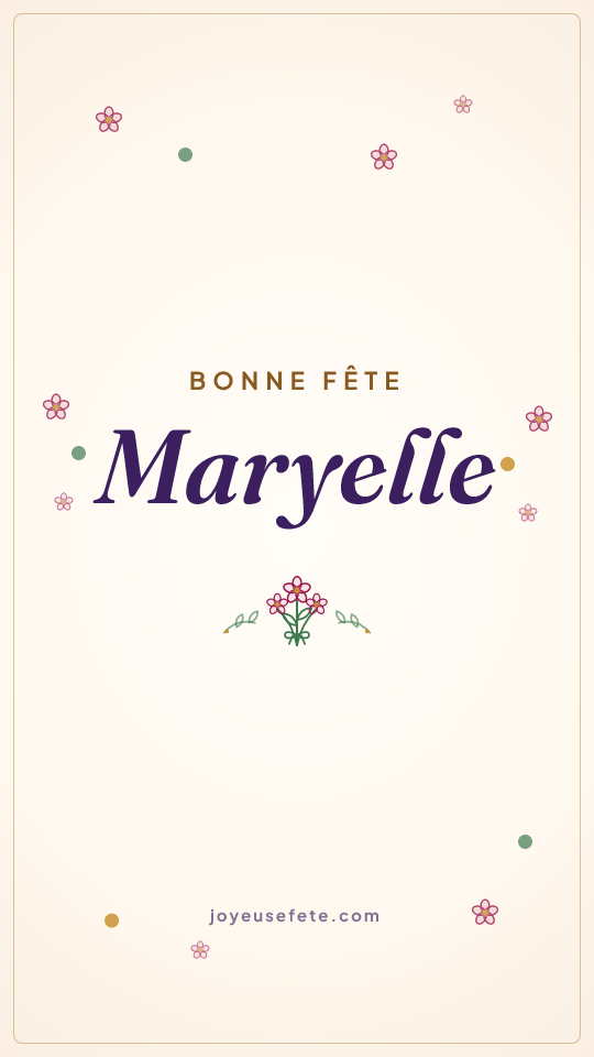Image « Bonne fête Maryelle » au format story