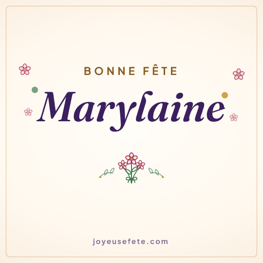 Image carrée « Bonne fête Marylaine » pour WhatsApp