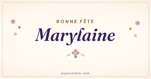 Image « Bonne fête Marylaine » au format large