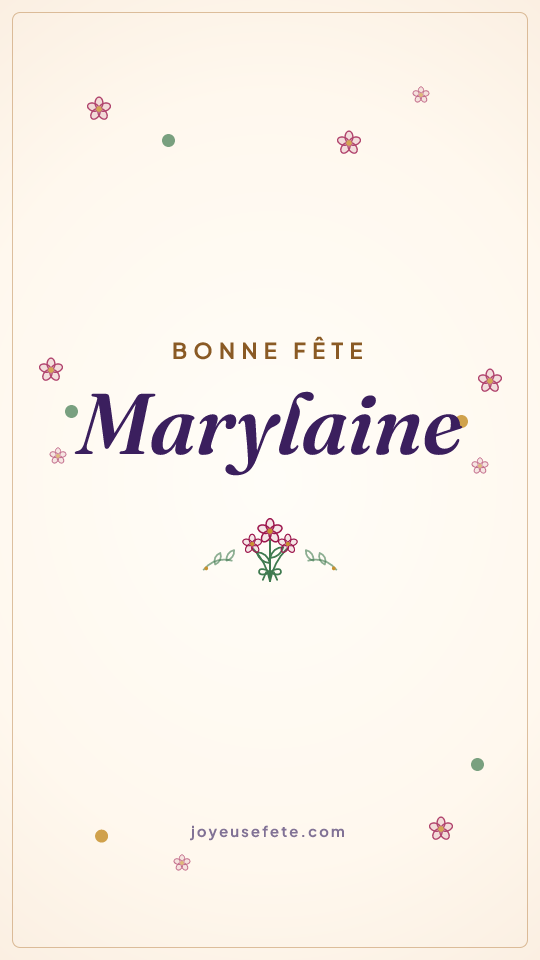 Image « Bonne fête Marylaine » au format story