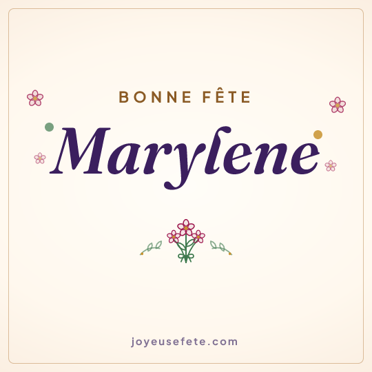 Image carrée « Bonne fête Marylene » pour WhatsApp