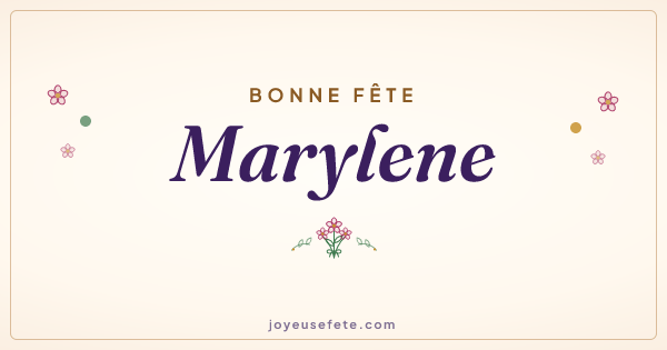 Image « Bonne fête Marylene » au format large