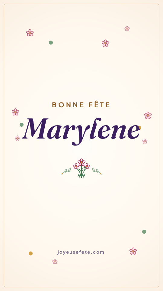 Image « Bonne fête Marylene » au format story