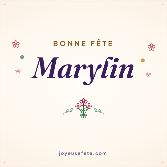 Image carrée « Bonne fête Marylin » pour WhatsApp