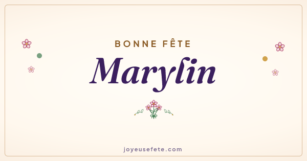 Image « Bonne fête Marylin » au format large