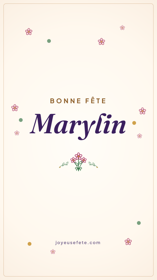 Image « Bonne fête Marylin » au format story