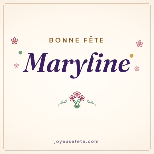 Image carrée « Bonne fête Maryline » pour WhatsApp