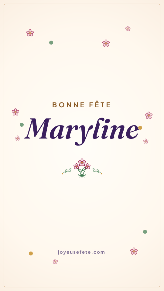 Image « Bonne fête Maryline » au format story