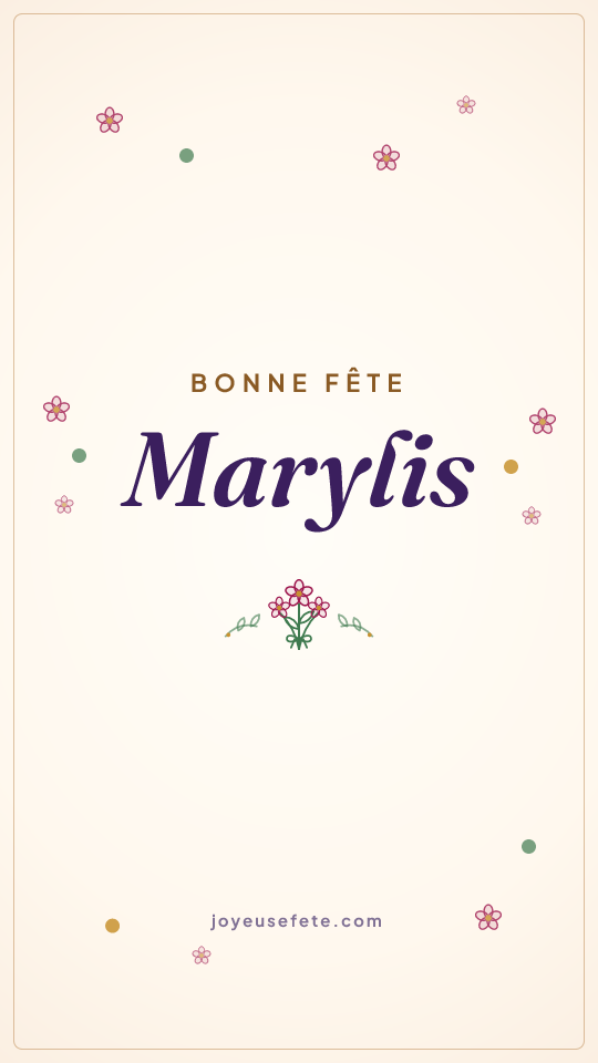 Image « Bonne fête Marylis » au format story
