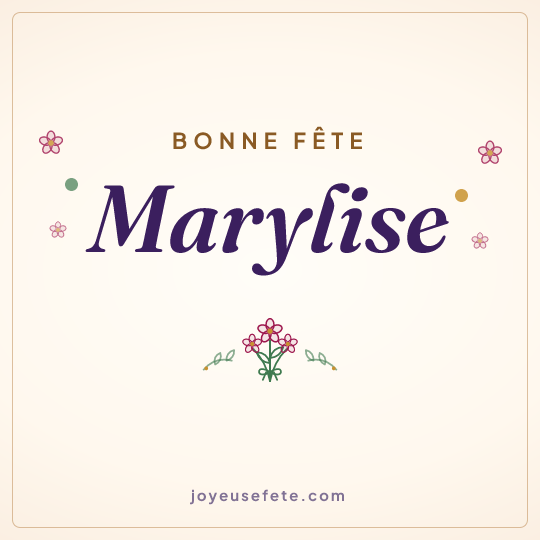 Image carrée « Bonne fête Marylise » pour WhatsApp