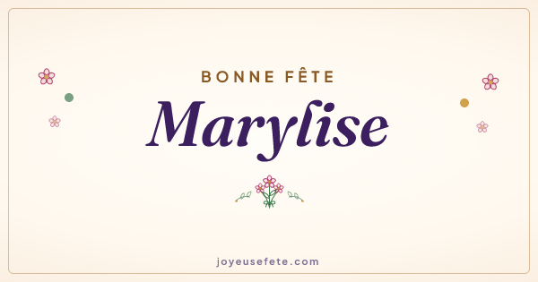 Image « Bonne fête Marylise » au format large