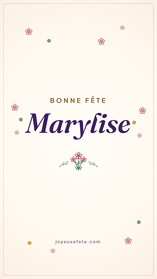 Image « Bonne fête Marylise » au format story