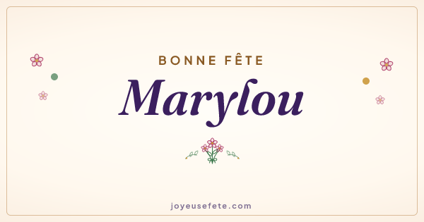 Image « Bonne fête Marylou » au format large