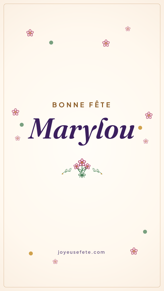 Image « Bonne fête Marylou » au format story