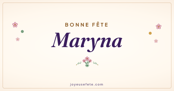 Image « Bonne fête Maryna » au format large