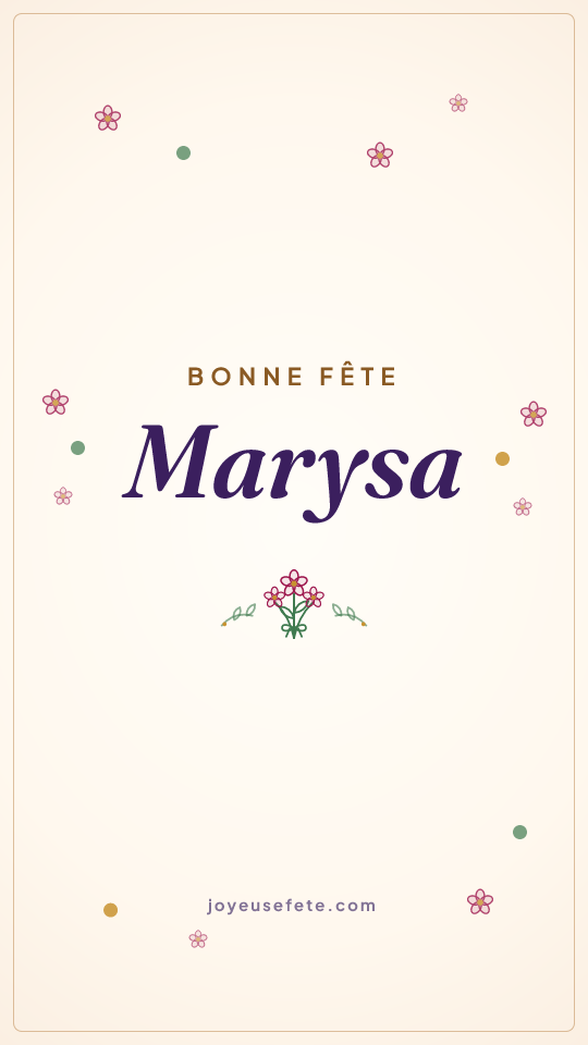 Image « Bonne fête Marysa » au format story
