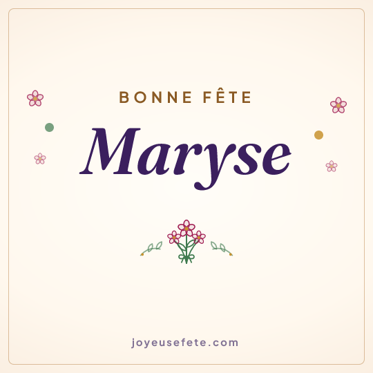 Image carrée « Bonne fête Maryse » pour WhatsApp