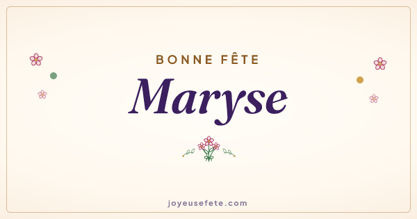 Image « Bonne fête Maryse » au format large