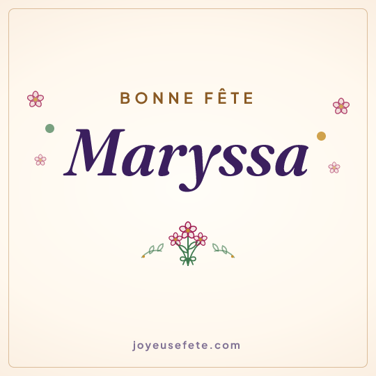 Image carrée « Bonne fête Maryssa » pour WhatsApp