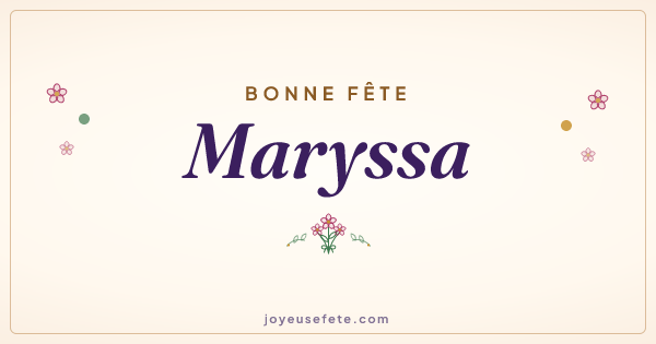 Image « Bonne fête Maryssa » au format large