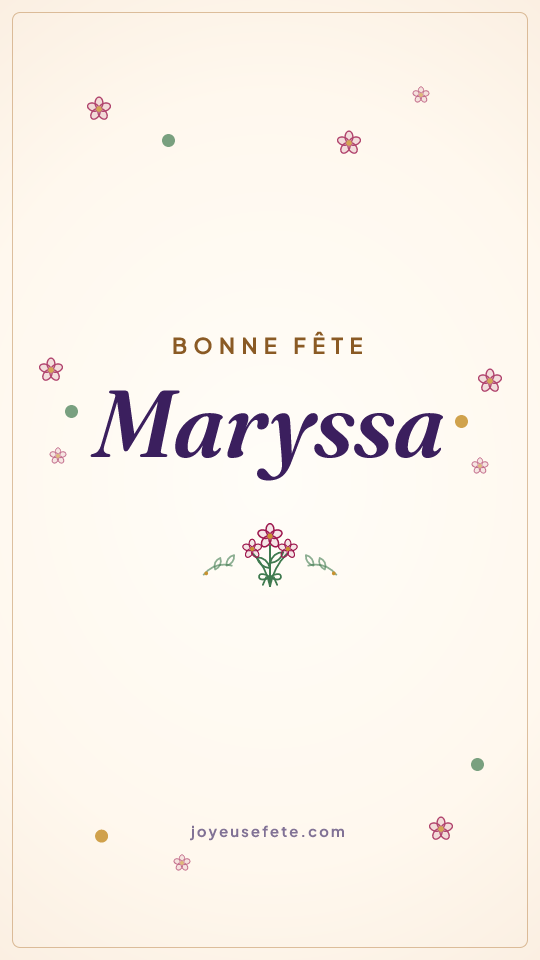 Image « Bonne fête Maryssa » au format story