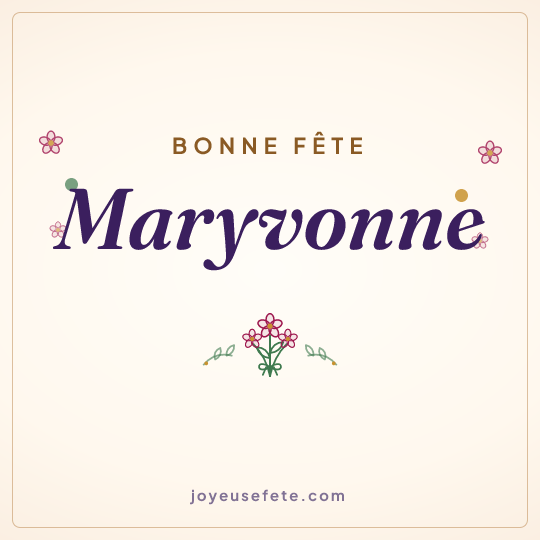 Image carrée « Bonne fête Maryvonne » pour WhatsApp