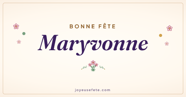 Image « Bonne fête Maryvonne » au format large
