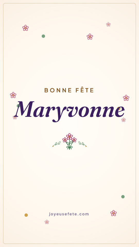 Image « Bonne fête Maryvonne » au format story