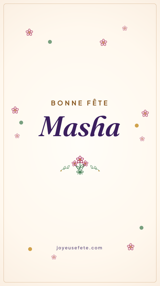 Image « Bonne fête Masha » au format story