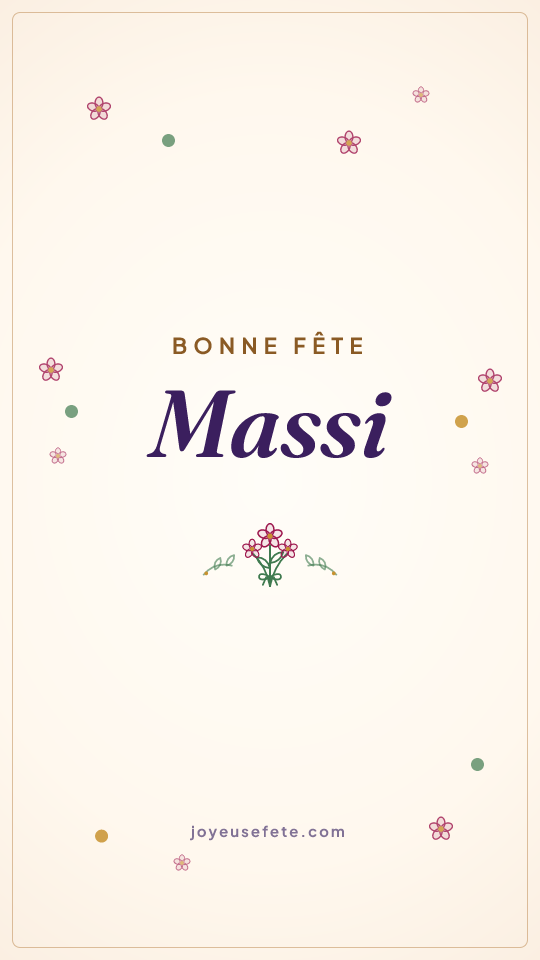 Image « Bonne fête Massi » au format story