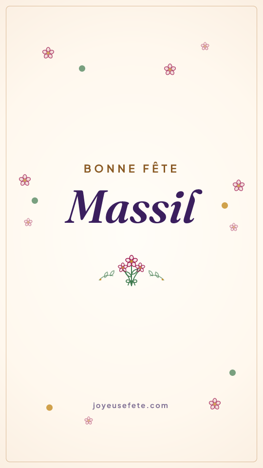 Image « Bonne fête Massil » au format story