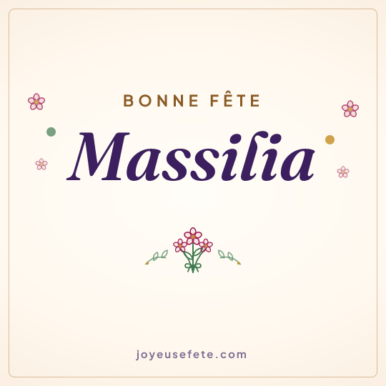 Image carrée « Bonne fête Massilia » pour WhatsApp