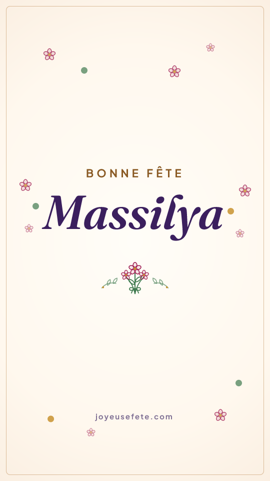 Image « Bonne fête Massilya » au format story