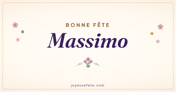 Image « Bonne fête Massimo » au format large