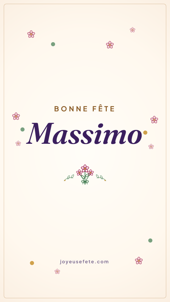 Image « Bonne fête Massimo » au format story