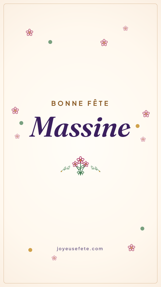 Image « Bonne fête Massine » au format story