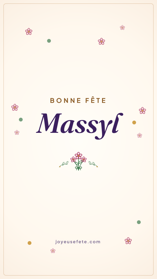 Image « Bonne fête Massyl » au format story