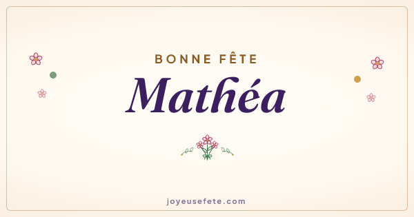 Image « Bonne fête Mathéa » au format large