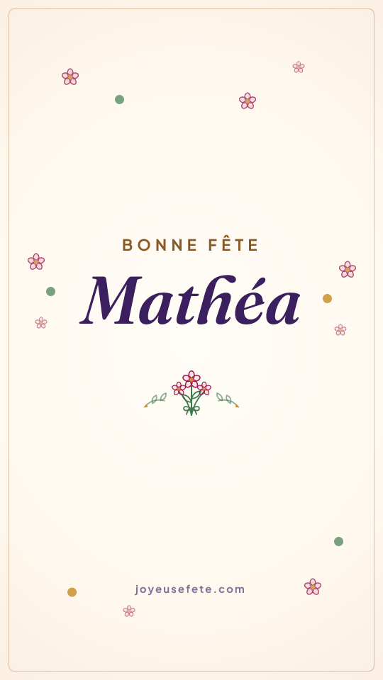 Image « Bonne fête Mathéa » au format story