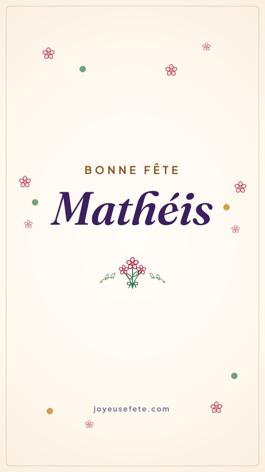 Image « Bonne fête Mathéis » au format story