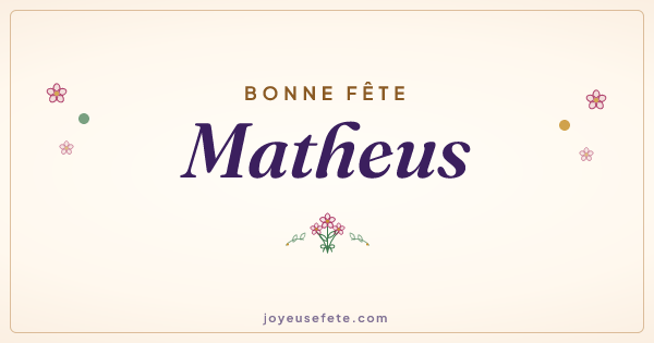 Image « Bonne fête Matheus » au format large