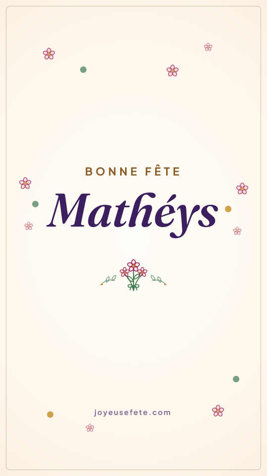 Image « Bonne fête Mathéys » au format story