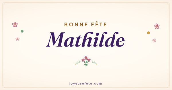 Image « Bonne fête Mathilde » au format large